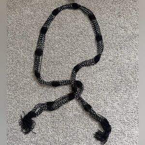 Elegant Black and White Women's Scarf Necklace